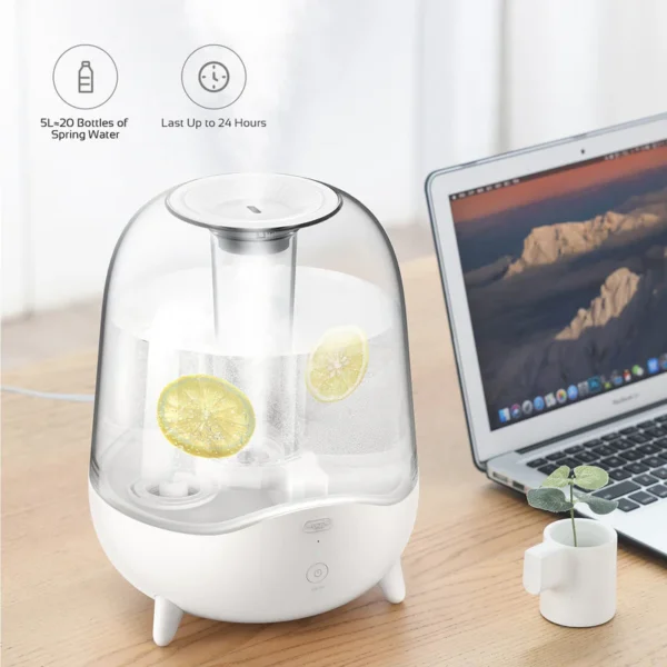 Deerma F325 Crystal Clear Ultrasonic Cool Mist Humidifier 5L Capacity Silent Aromath - Image 4